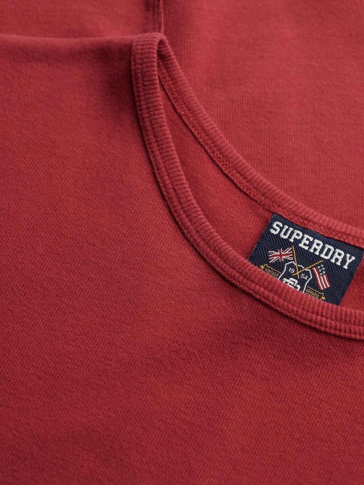 Superdry Red Athletic Essential T-Shirt - Image 6 of 6