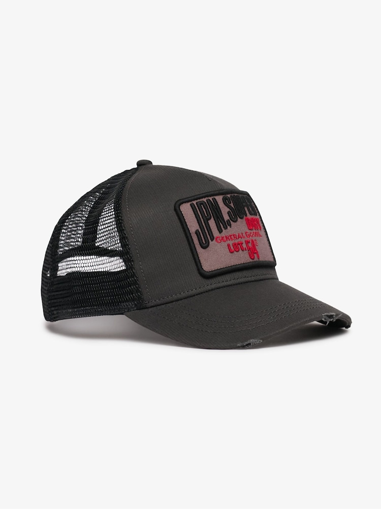 Superdry Black Dirt Road Cord Trucker Cap - Image 1 of 4 Superdry Black Dirt Road Cord Trucker Cap - Image 1 of 4