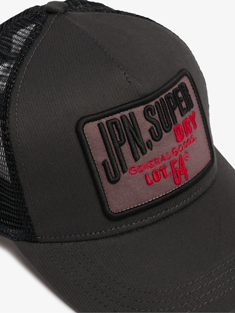 Superdry Black Dirt Road Cord Trucker Cap - Image 4 of 4 Superdry Black Dirt Road Cord Trucker Cap - Image 4 of 4