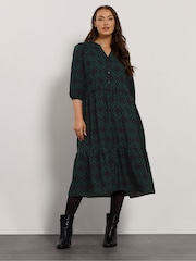 Evans 3/4 Sleeve Black Dress - Image 1 of 5