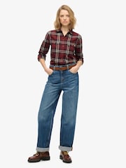 Superdry Red Lumberjack Check Flannel Shirt - Image 4 of 7