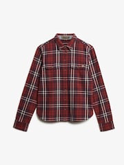 Superdry Red Lumberjack Check Flannel Shirt - Image 6 of 7