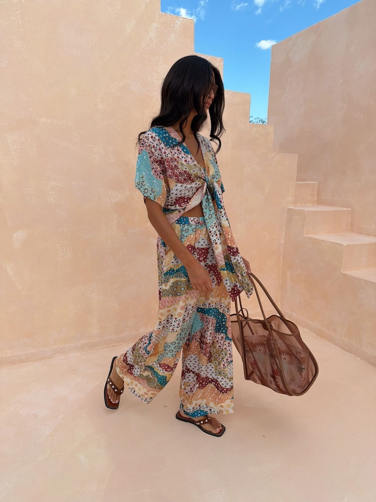 Never Fully Dressed Morocco Lurex Wide Leg Trousers - Image 1 of 4