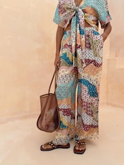 Never Fully Dressed Morocco Lurex Wide Leg Trousers - Image 3 of 4