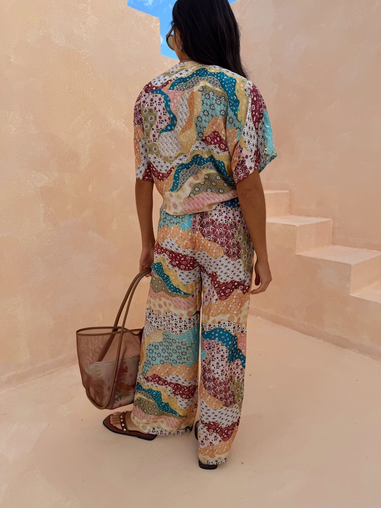 Never Fully Dressed Morocco Lurex Wide Leg Trousers - Image 4 of 4