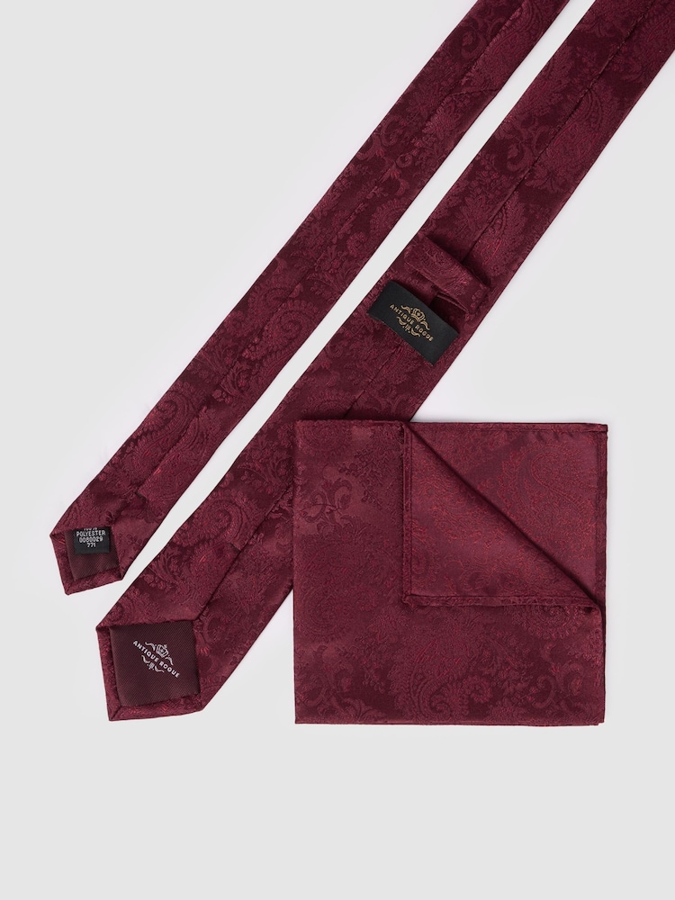 Antique Rogue Red Paisley Tie - Image 2 of 2 Antique Rogue Red Paisley Tie - Image 2 of 2