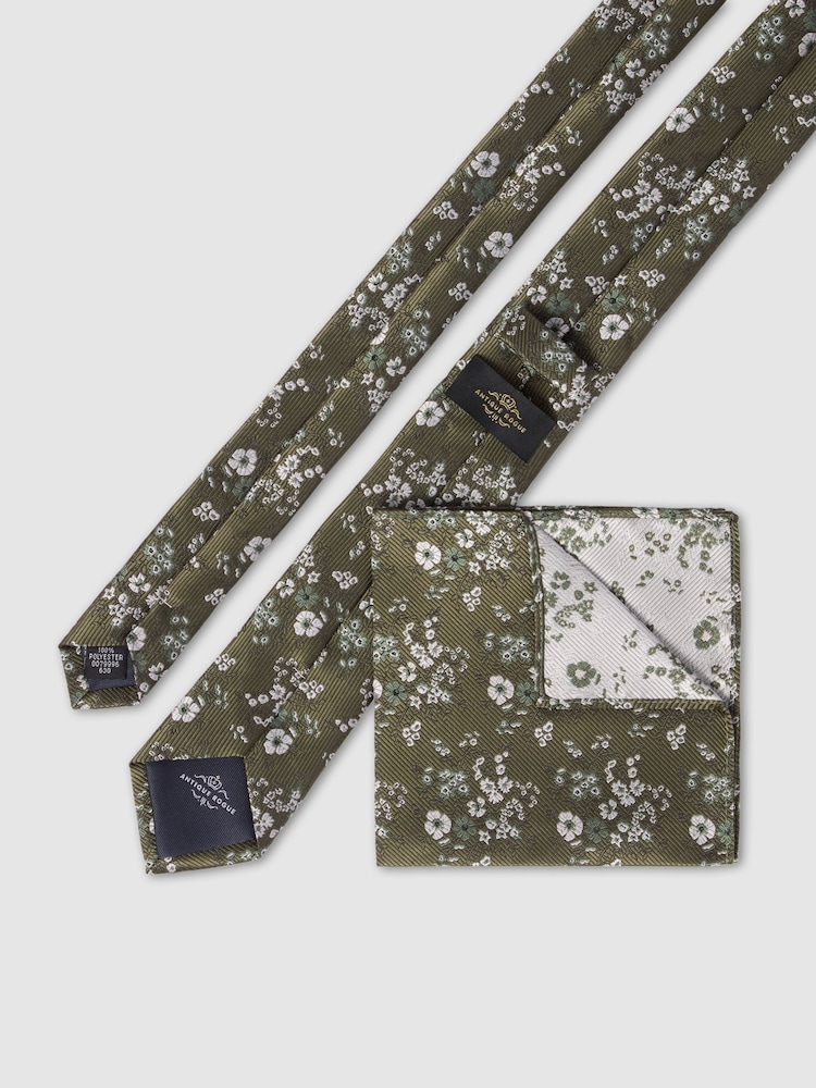 Antique Rogue Busy Floral Tie - صورة 2 من 2