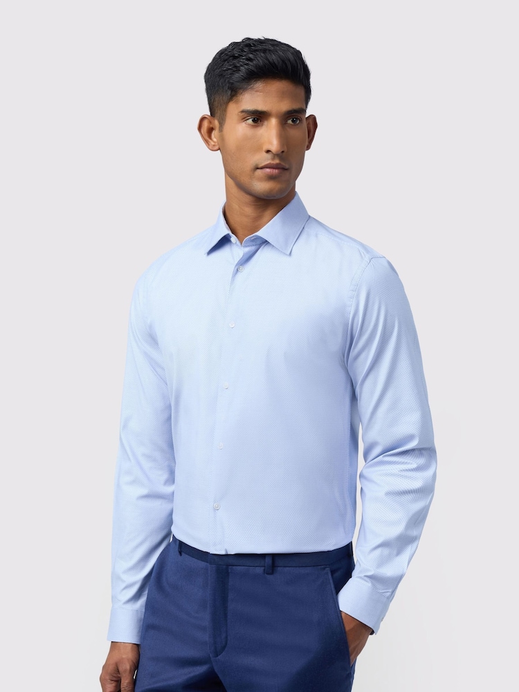 Ted Baker Tailoring Blue Elara Geo Diamond Shirt - Image 1 of 3
