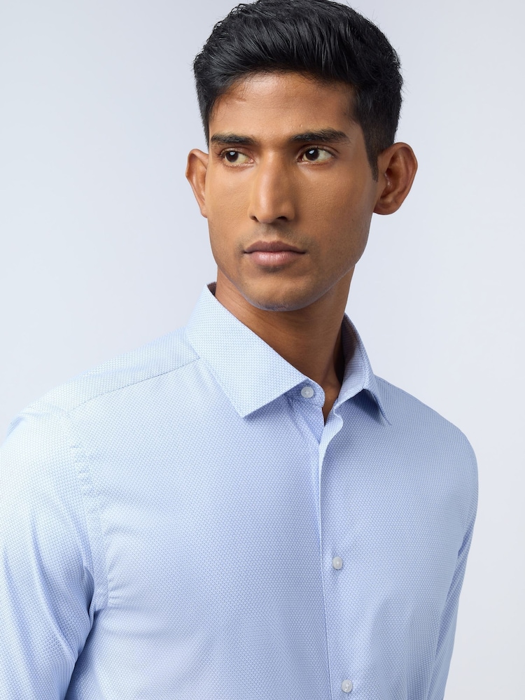 Ted Baker Tailoring Blue Elara Geo Diamond Shirt - Image 2 of 3