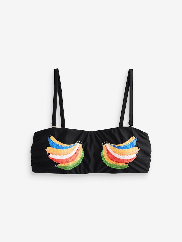 Never Fully Dressed Embroidered Bandeau Bikini Top - 圖片 1/4