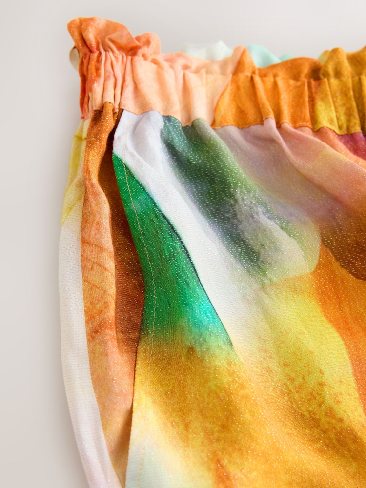 Never Fully Dressed Watercolour Lurex Balloon Trousers - Image 3 of 3