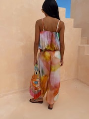 Never Fully Dressed Watercolour Lurex Balloon Trousers - Image 4 of 8