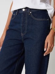 Threadbare Navy Blue Baggy Wide Leg Jeans - Image 4 of 4