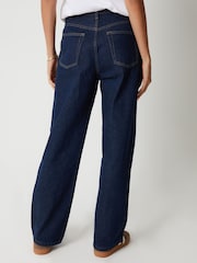 Threadbare Navy Blue Wide Straight Leg Jeans - Image 2 of 4