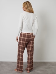 Threadbare Brown Cotton Long Sleeve Pyjamas Set - Image 3 of 4