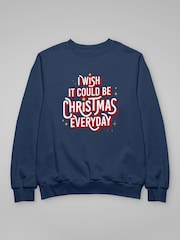 All + Every Blue I Wish It Could Be Christmas Everyday Wizzard Roy Wood Lyric Sweatshirt - Image 3 of 4