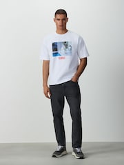 White Scarface Relaxed Fit Graphic Print Film T-Shirt - Image 2 of 4