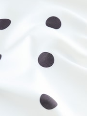 Negro/Crudo con lunares - Soft Touch Slinky Nylon Crew Neck Short Sleeve Top - Imagen 5 de 6