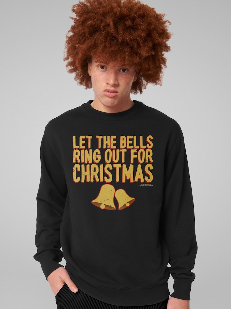 All + Every Black I Wish It Could Be Christmas Everyday Bells Lyric Wizzard Sweatshirt - Image 2 of 4 All + Every Black I Wish It Could Be Christmas Everyday Bells Lyric Wizzard Sweatshirt - Image 2 of 4
