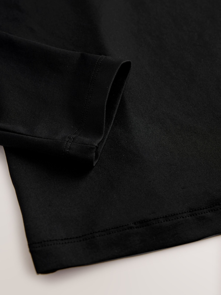 Black Soft Touch Slinky Backless Long Sleeve Top - Image 9 of 9 Black Soft Touch Slinky Backless Long Sleeve Top - Image 9 of 9