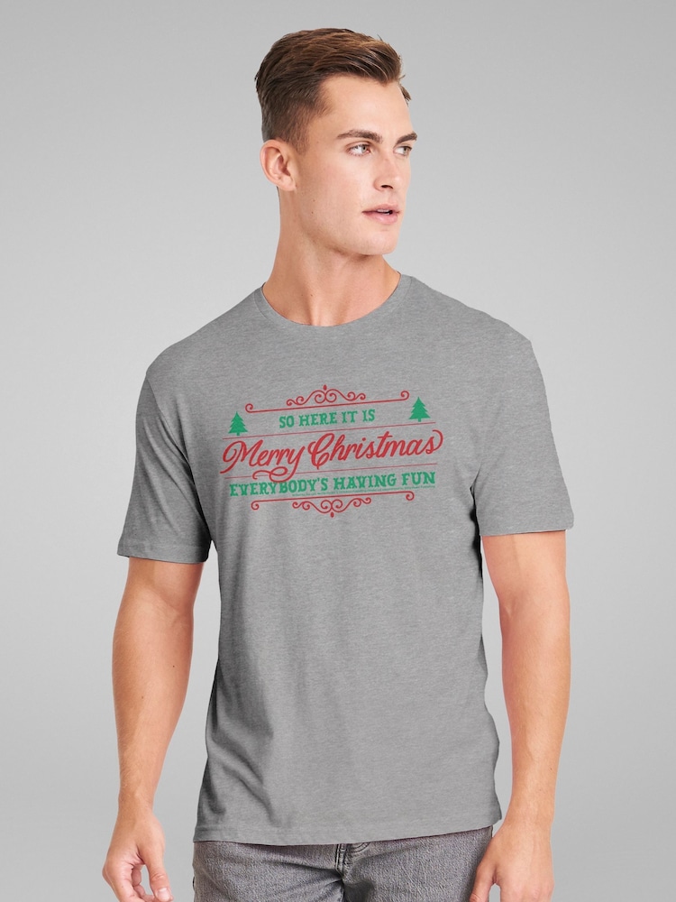 All + Every Grey So Here It Is Merry Christmas Merry Xmas Everybody Slade T-Shirt - Image 2 of 4 All + Every Grey So Here It Is Merry Christmas Merry Xmas Everybody Slade T-Shirt - Image 2 of 4