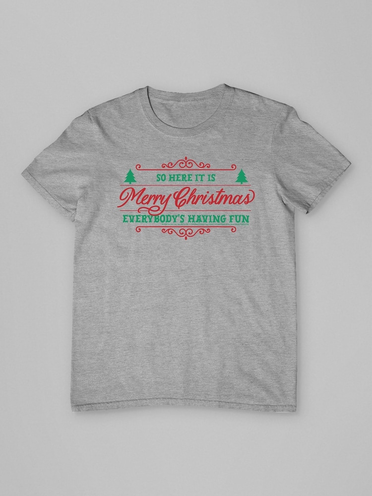All + Every Grey So Here It Is Merry Christmas Merry Xmas Everybody Slade T-Shirt - Image 4 of 4 All + Every Grey So Here It Is Merry Christmas Merry Xmas Everybody Slade T-Shirt - Image 4 of 4