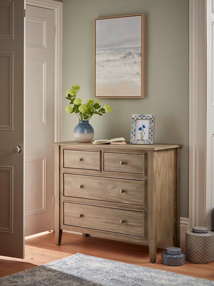 Cox & Cox Brown Camille Single Chest of Drawers - Image 1 of 5