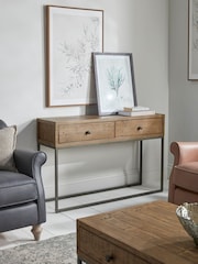 Cox & Cox Brown Lima Console Table - Image 1 of 5