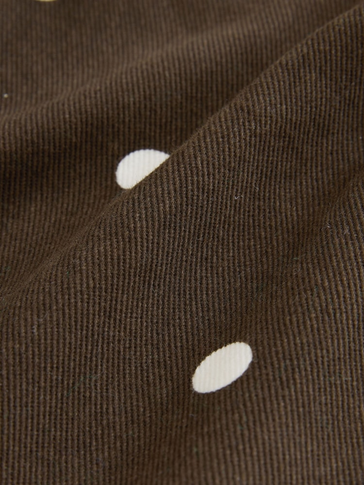 Chocolate Brown Polka Dot Wide Leg Jeans - Image 8 of 8