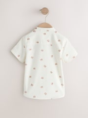 Écru ours imprimé sur l’ensemble - Chemise imprimée à Manches courtes avec Col mao (3mois7ans) - Image 5 de 7