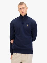 Luke 1977 Pretender Quarter Zip Kintted Jumper - Image 1 of 7
