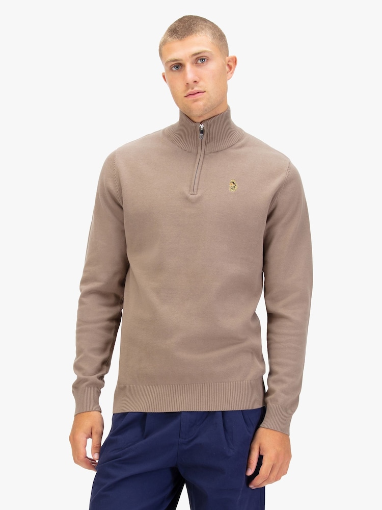 Luke 1977 Pretender Quarter Zip Kintted Jumper - Image 1 of 7