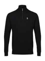 Luke 1977 Pretender Quarter Zip Kintted Black Jumper - Image 4 of 7