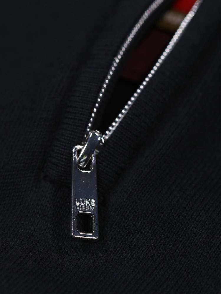 Luke 1977 Pretender Quarter Zip Kintted Black Jumper - Image 7 of 7 Luke 1977 Pretender Quarter Zip Kintted Black Jumper - Image 7 of 7