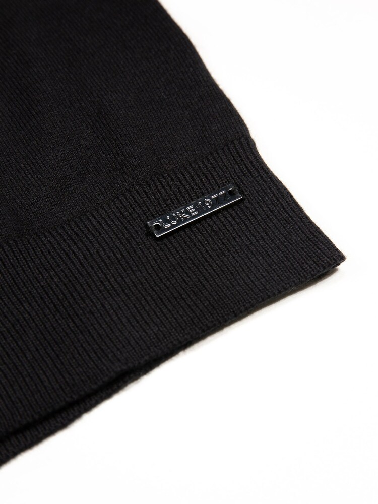 Luke 1977 Farrington Black Knitted T-Shirt - Image 6 of 6 Luke 1977 Farrington Black Knitted T-Shirt - Image 6 of 6