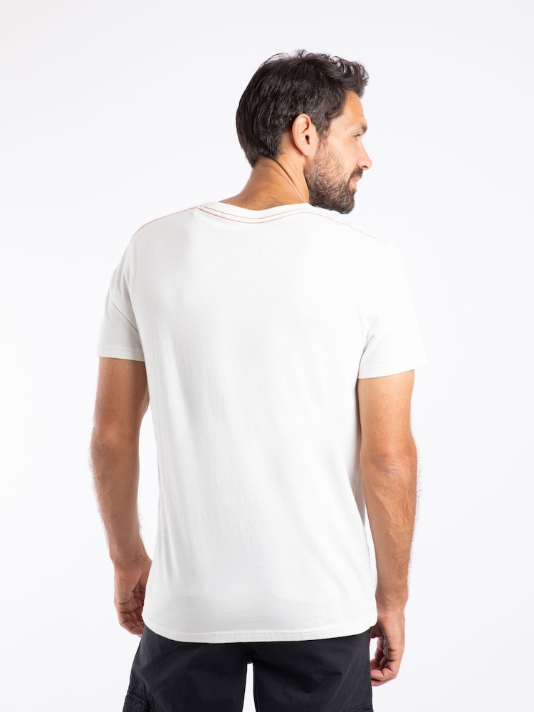 Weird Fish Cream Aspect Mountains Front Print Graphic T-Shirt - Image 2 of 6 Weird Fish Cream Aspect Mountains Front Print Graphic T-Shirt - Image 2 of 6
