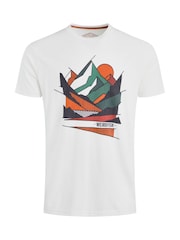 Weird Fish Cream Aspect Mountains Front Print Graphic T-Shirt - Image 5 of 6