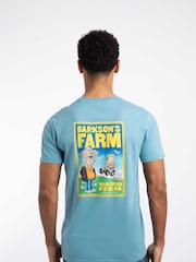 Weird Fish Blue Barkson Farm Back Print Artist T-Shirt - Image 1 of 6