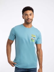Weird Fish Blue Barkson Farm Back Print Artist T-Shirt - Image 2 of 6