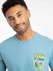 Weird Fish Blue Barkson Farm Back Print Artist T-Shirt - Image 4 of 6