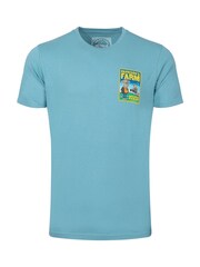Weird Fish Blue Barkson Farm Back Print Artist T-Shirt - Image 5 of 6