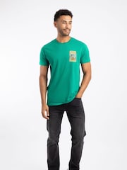 Weird Fish Green Parrots Of The Caribbean Back Print Artist T-Shirt - Image 1 of 6