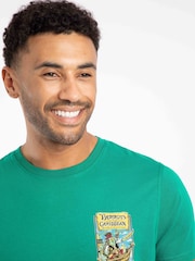 Weird Fish Green Parrots Of The Caribbean Back Print Artist T-Shirt - Image 2 of 6