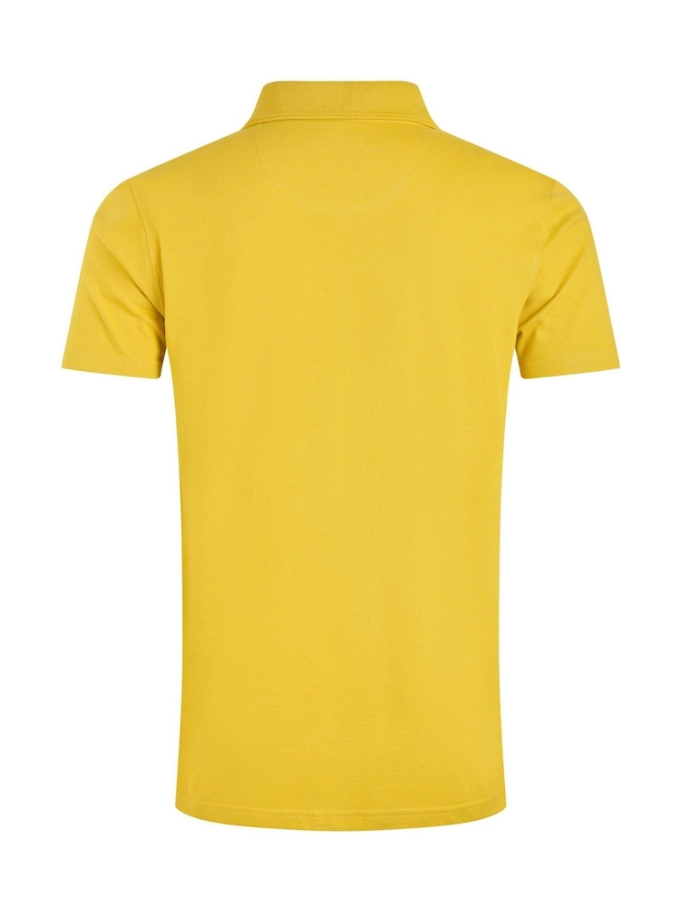 Weird Fish Green Dark Miles Pique Polo Shirt - Image 6 of 6 Weird Fish Green Dark Miles Pique Polo Shirt - Image 6 of 6