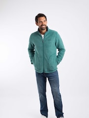 Weird Fish Green Shires Full Zip Grid Fleece - Image 3 of 7