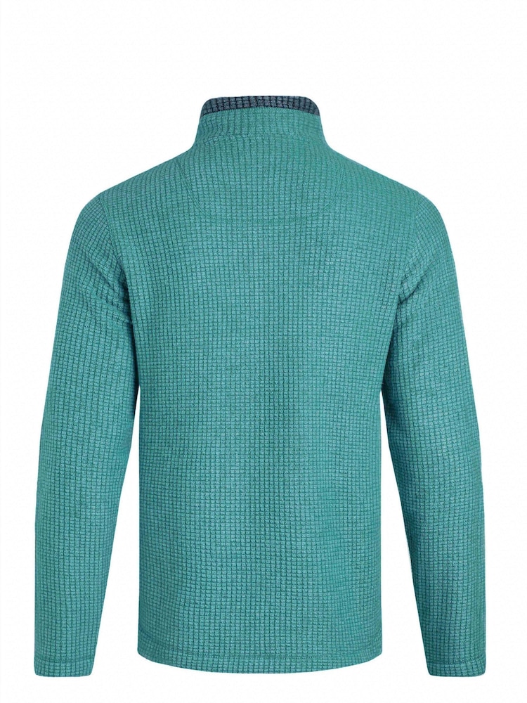 Weird Fish Green Shires Full Zip Grid Fleece - Image 7 of 7 Weird Fish Green Shires Full Zip Grid Fleece - Image 7 of 7