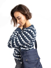 Weird Fish Blue Arman Cross Body Bag - Image 6 of 6
