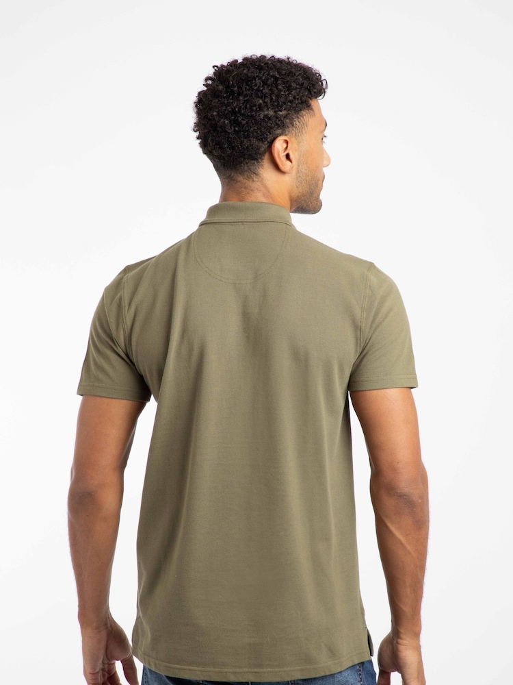 Verde/Marrón - Weird Fish Miles Pique Polo Shirt - Imagen 2 de 7