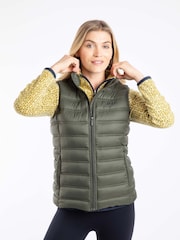 Weird Fish Green Atissa Lightweight Padded Gilet - Image 1 of 7