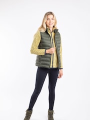 Weird Fish Green Atissa Lightweight Padded Gilet - Image 3 of 7